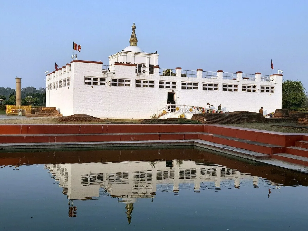 The Maya Devi temple at Lumbini.