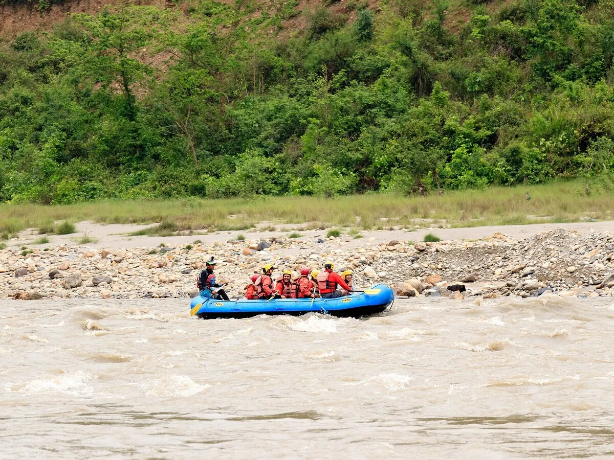Rafting on the Trisuli river.